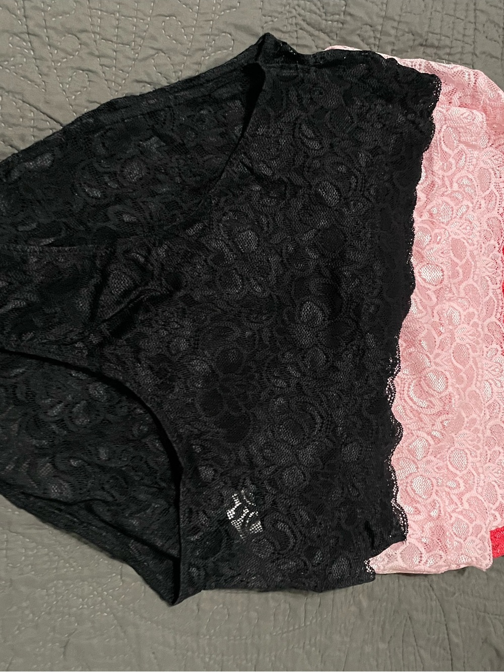 Quince 6 pack high waist high leg lace panties